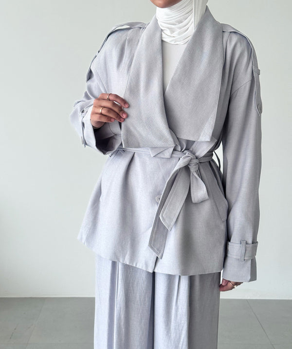 Mid Collar Top w/ Pants Set