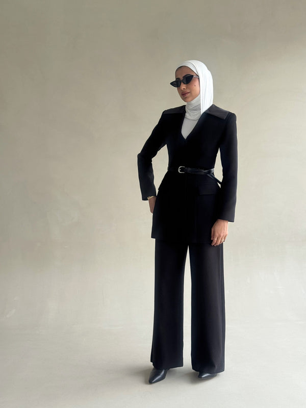 Mid-thigh Vneck Blazer