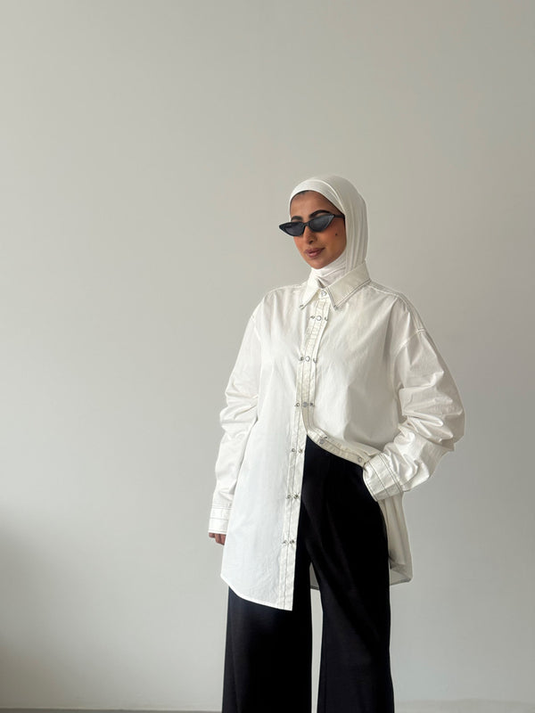 Oversized long sleeve shirt