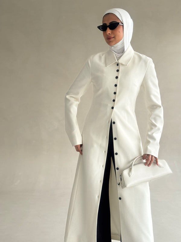 Button Down Long Blazer