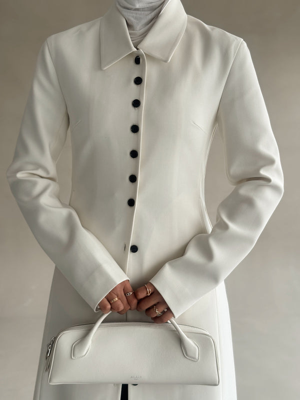 Button Down Long Blazer