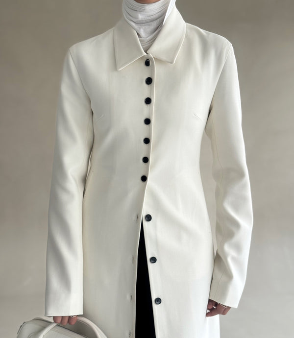 Button Down Long Blazer