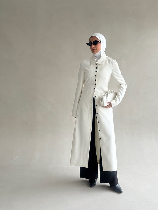 Button Down Long Blazer