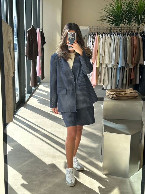 Striped Blazer + Short Set