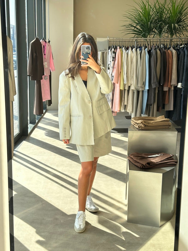 Striped Blazer + Short Set
