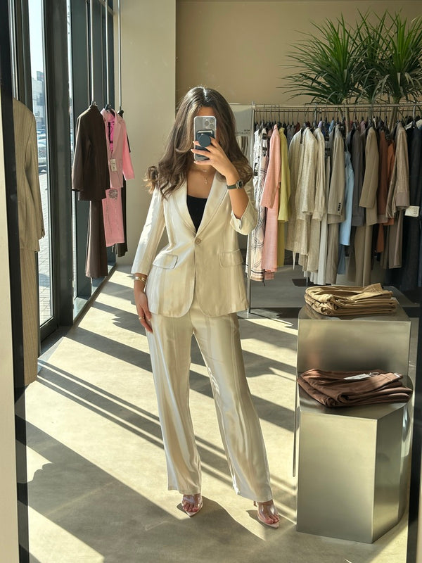 Satin Tailored 2PC Set