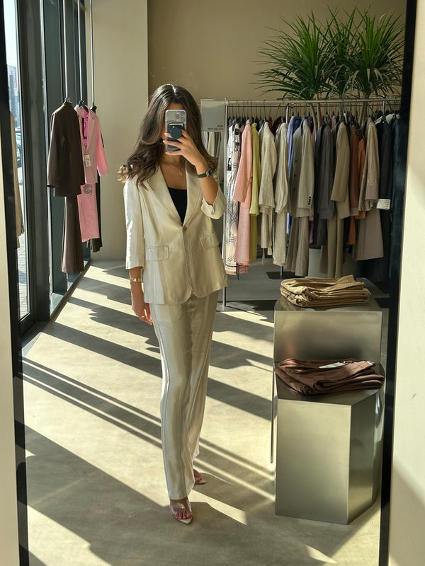 Satin Tailored 2PC Set