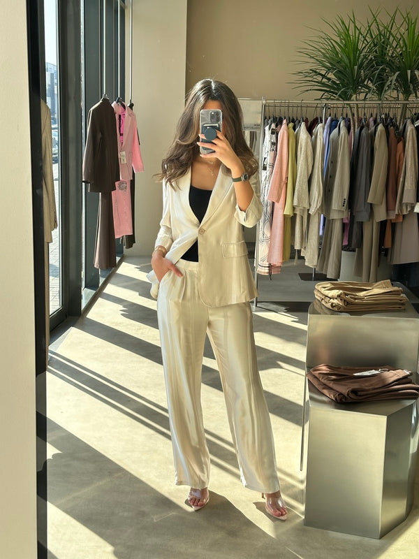 Satin Tailored 2PC Set