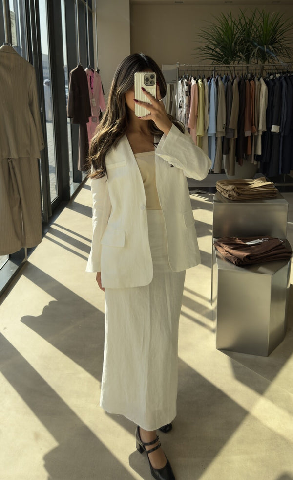 Inner Buttoned Linen 2PC Set