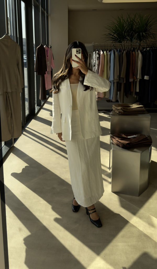 Inner Buttoned Linen 2PC Set