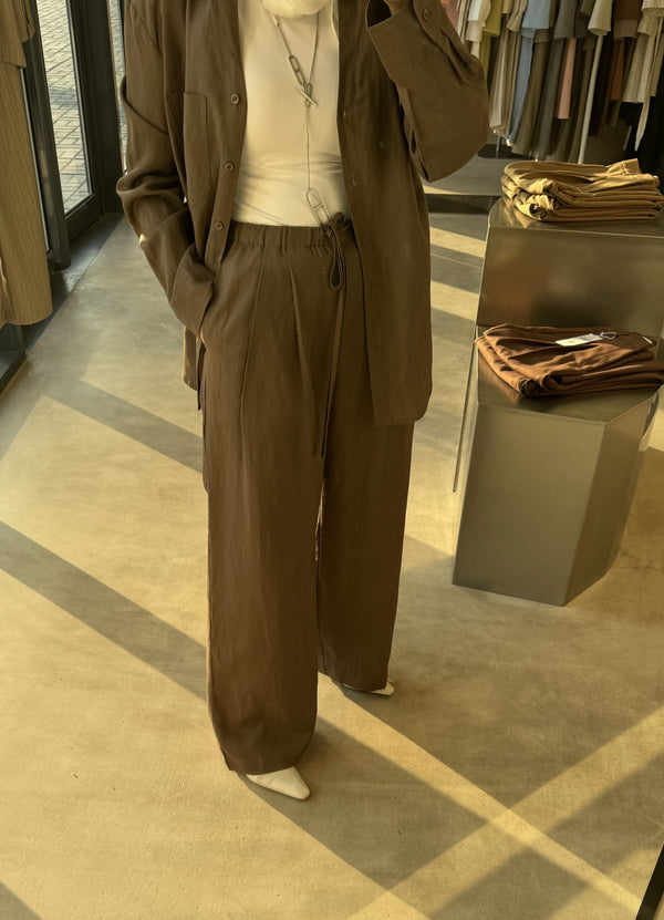 Button-Up Shirt & Wide-Leg Trousers Sets