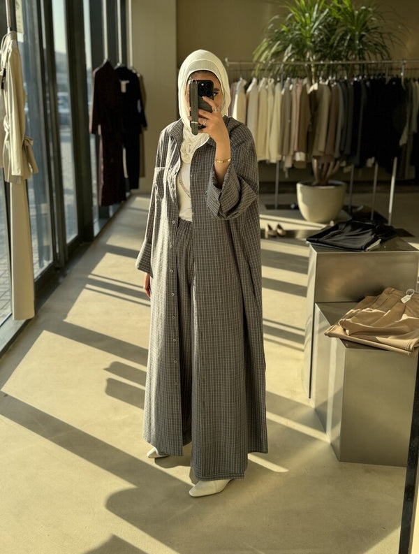 Long  Stripe Shirt Set