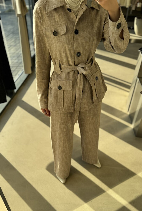Linen-blend Safari Set