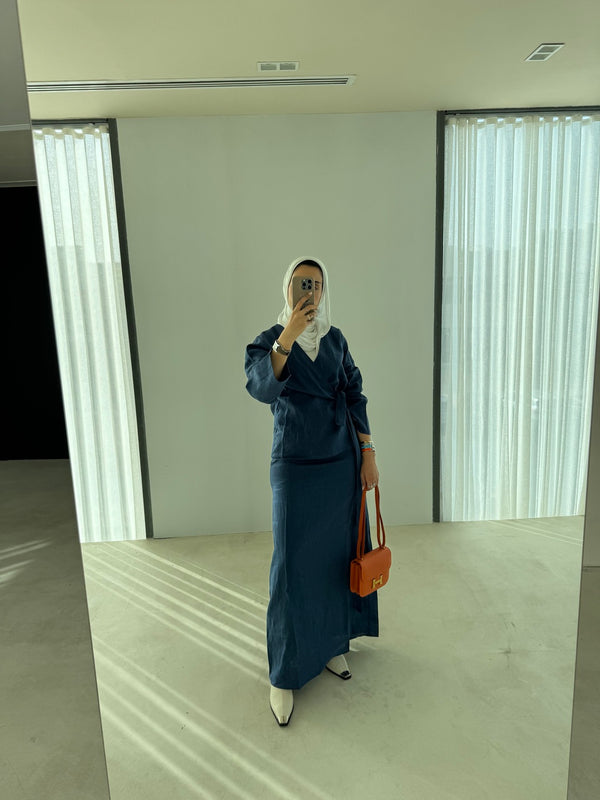 Side Wrap Belted Dress