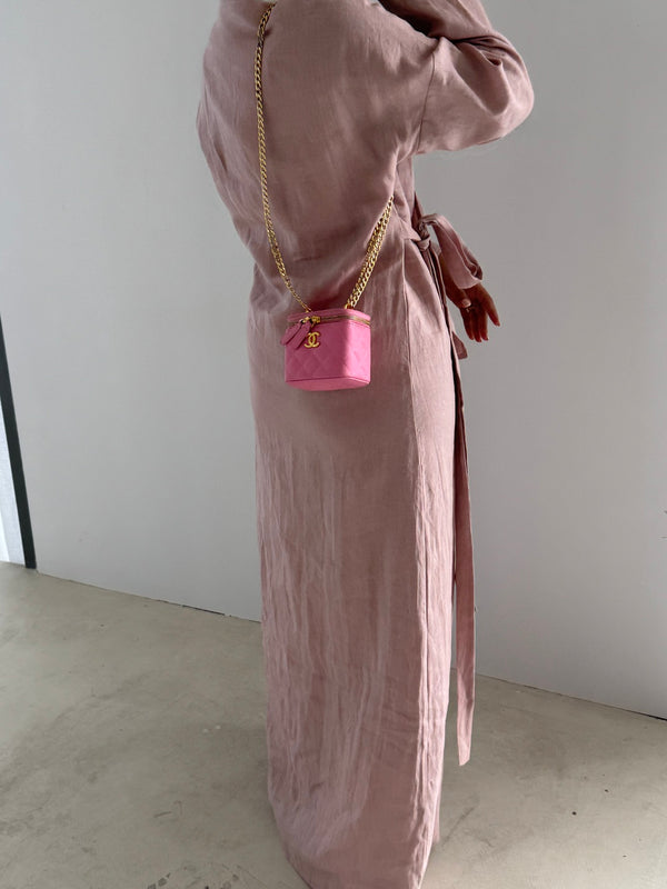 Side Wrap Belted Dress