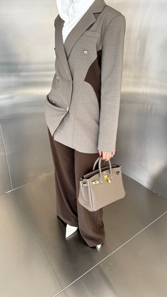 Side Panelled  Dual Color Suit