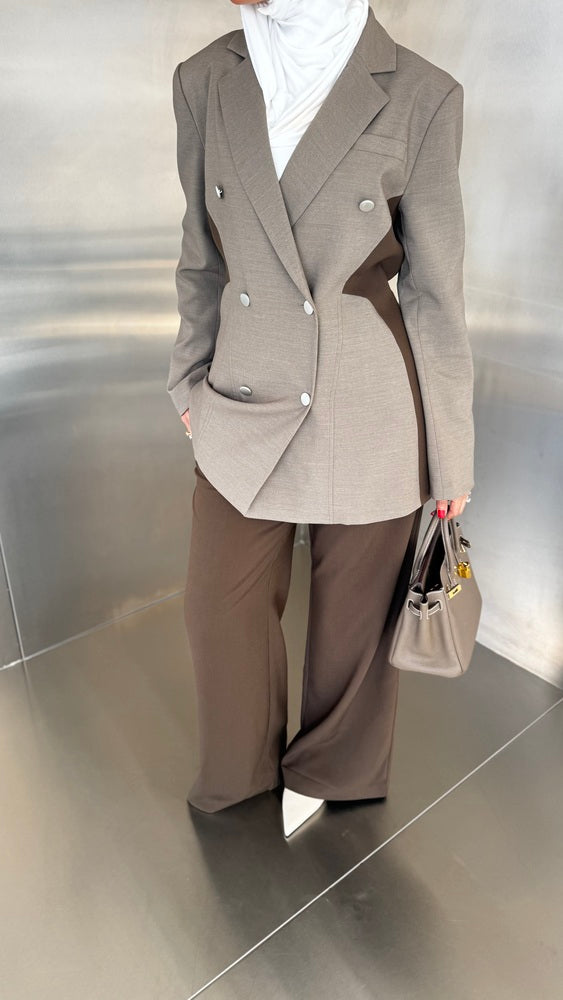 Side Panelled  Dual Color Suit