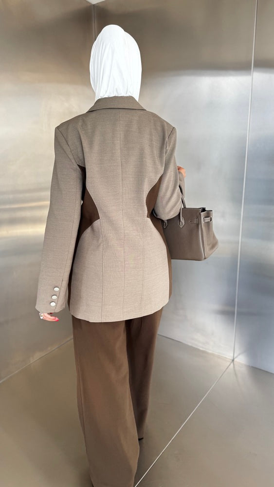 Side Panelled  Dual Color Suit