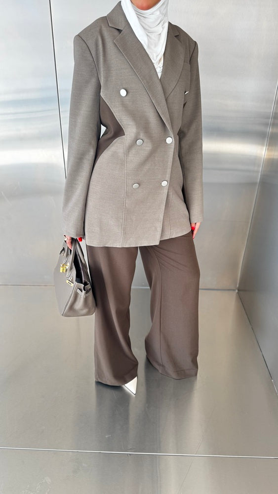 Side Panelled  Dual Color Suit