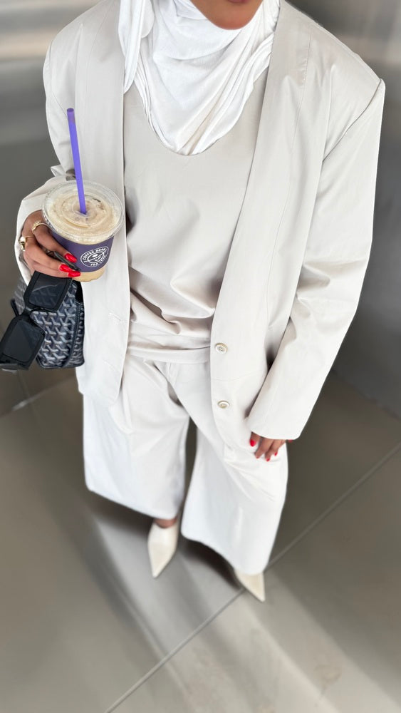 Pleated Pants 3PC Set