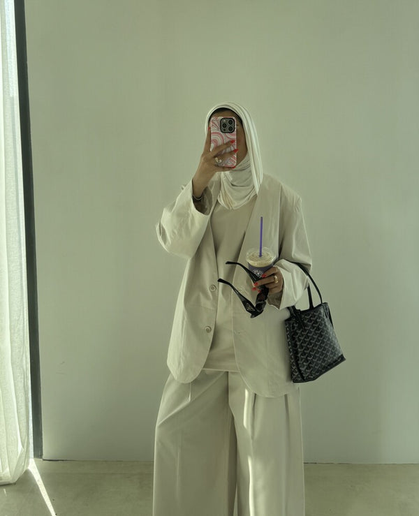 Pleated Pants 3PC Set