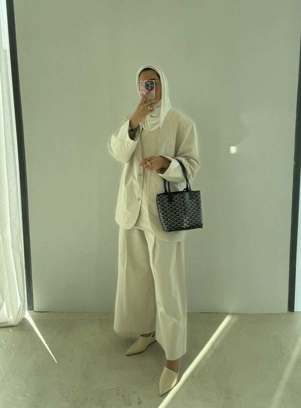 Pleated Pants 3PC Set