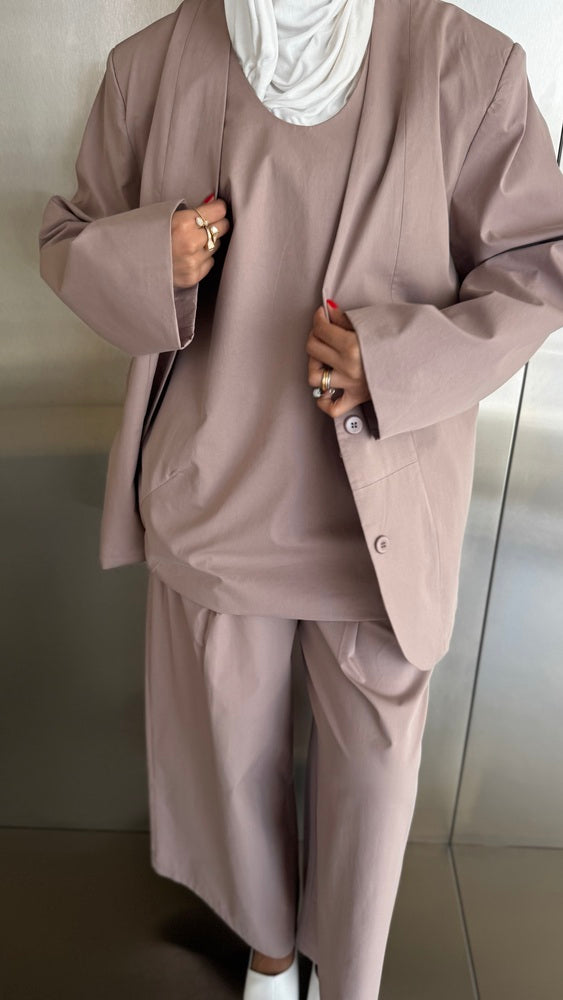 Pleated Pants 3PC Set