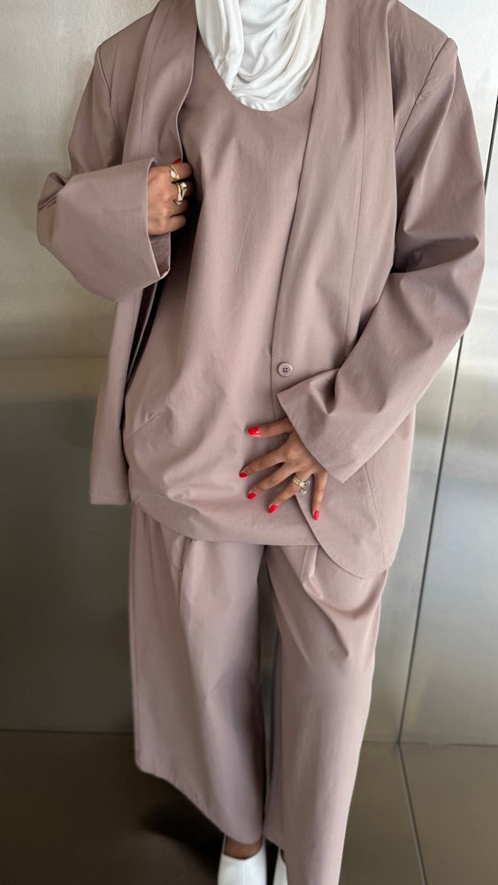 Pleated Pants 3PC Set