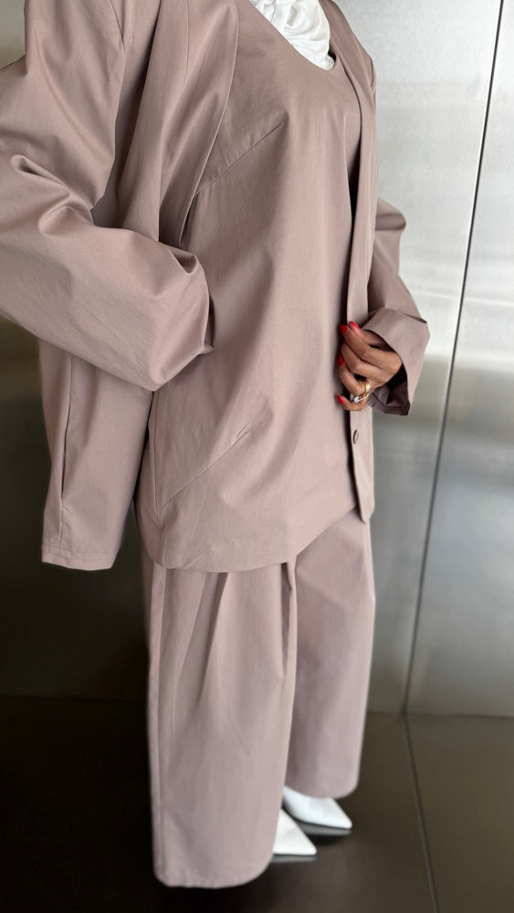 Pleated Pants 3PC Set
