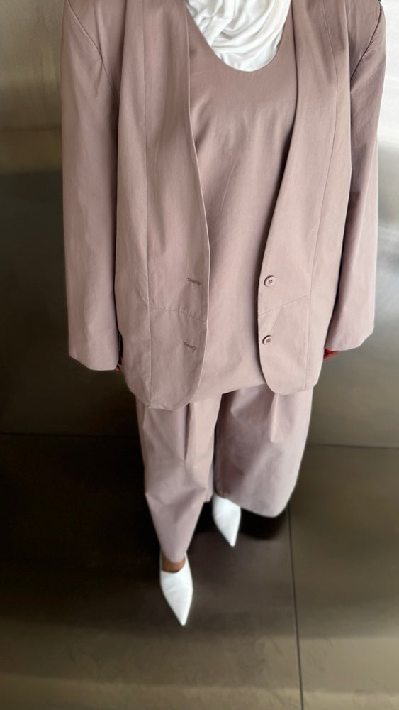 Pleated Pants 3PC Set