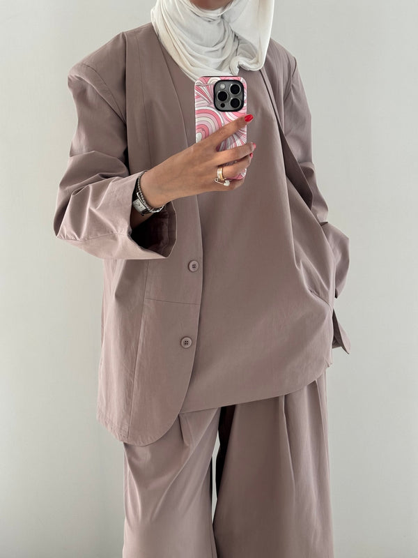 Pleated Pants 3PC Set