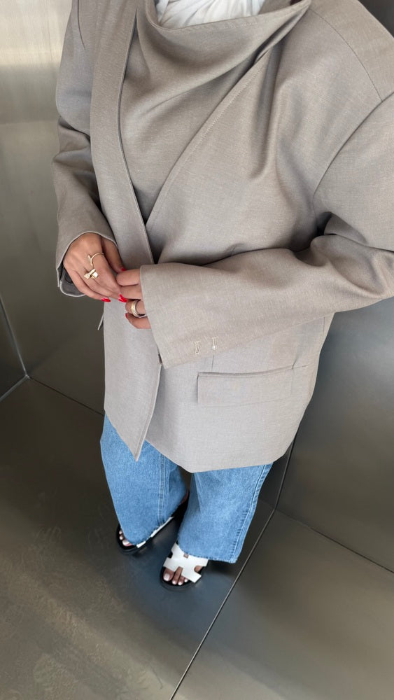 Asymmetrical Collar Blazer