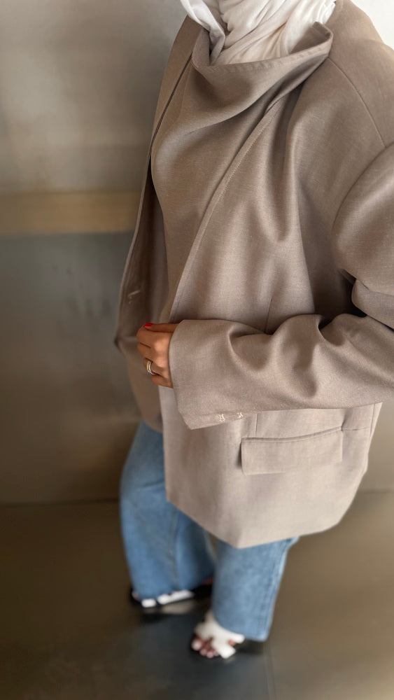 Asymmetrical Collar Blazer