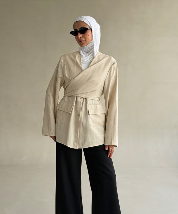Tie-front Blouse
