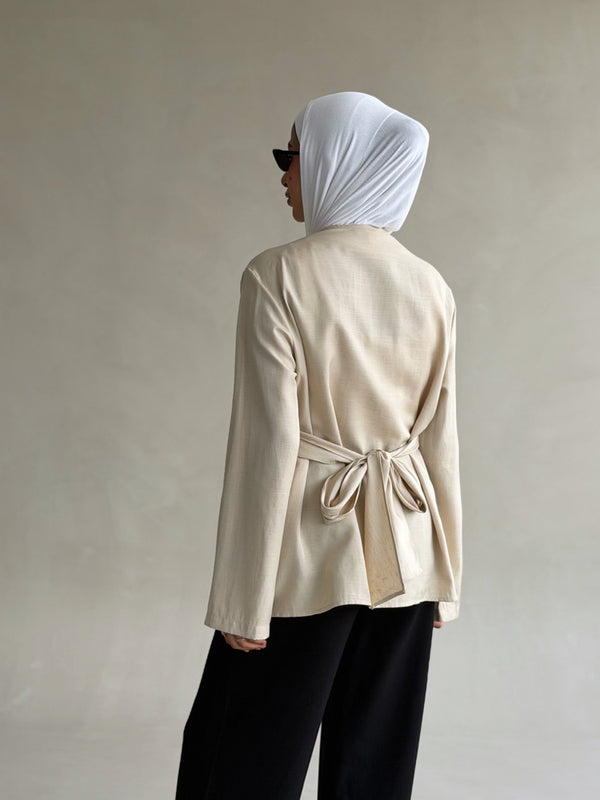 Tie-front Blouse