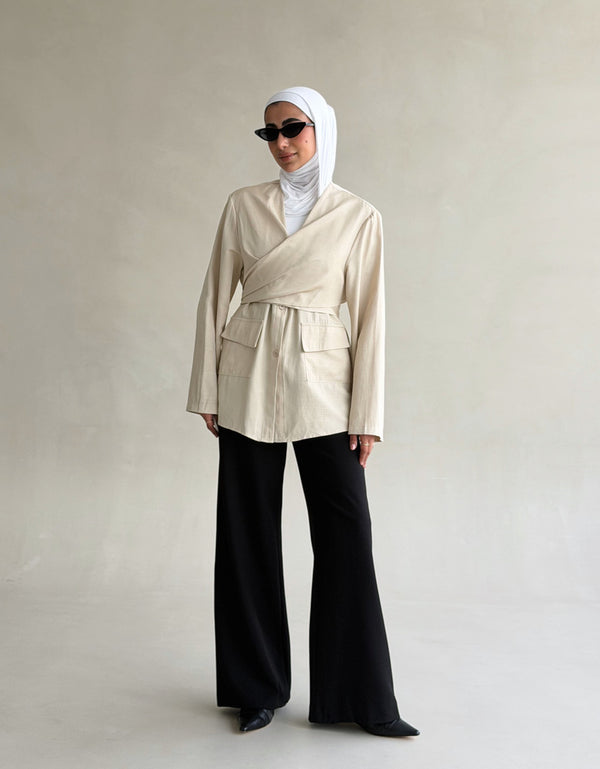 Tie-front Blouse
