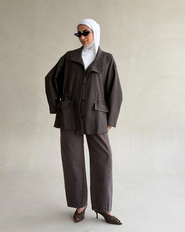 Utility Waist Drawstring Jacket