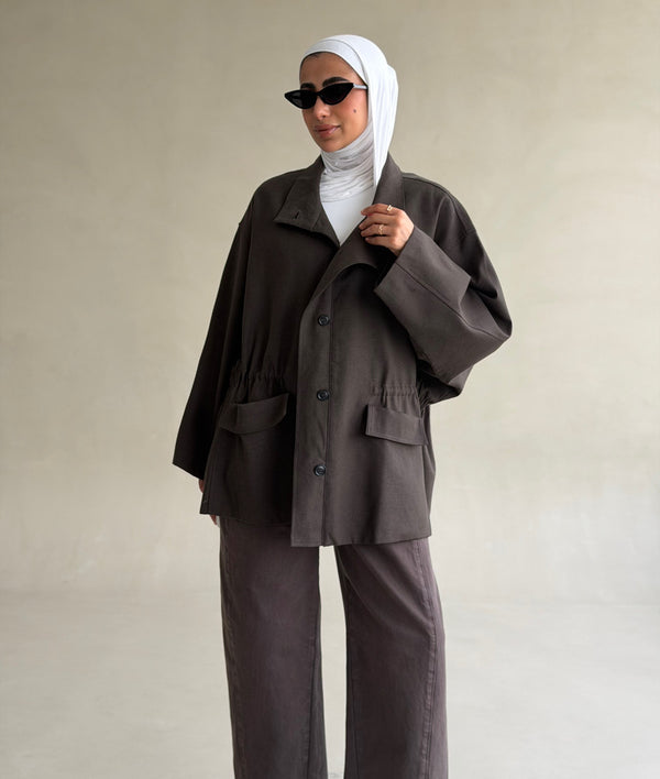 Utility Waist Drawstring Jacket