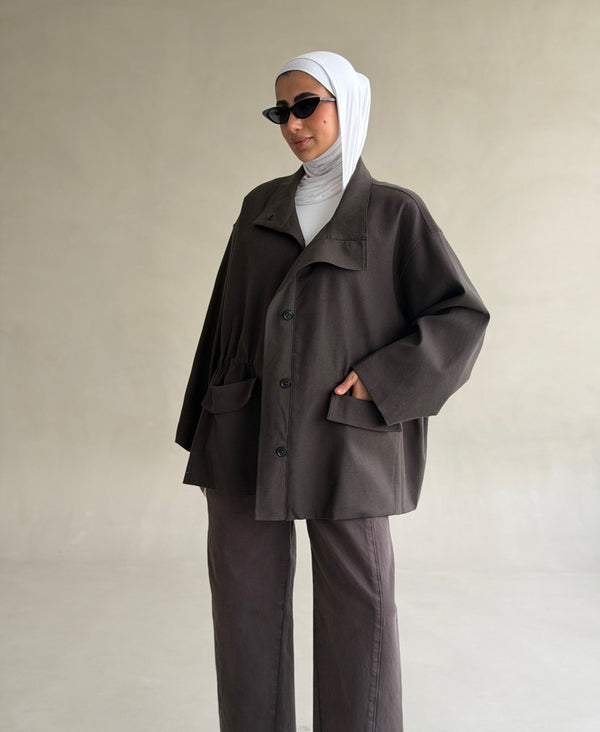 Utility Waist Drawstring Jacket