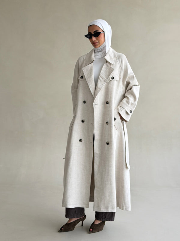 Belted Double-breasted Trench Coat