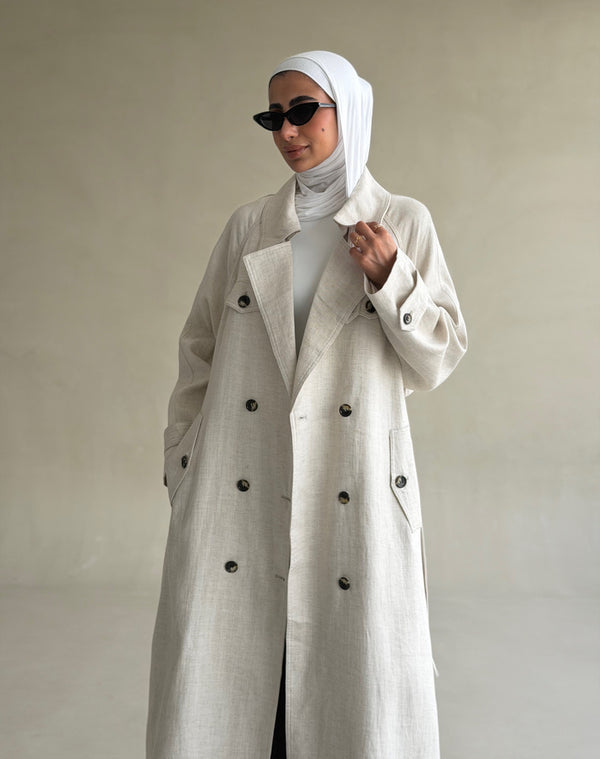 Belted Double-breasted Trench Coat