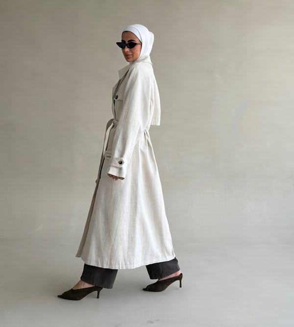 Belted Double-breasted Trench Coat