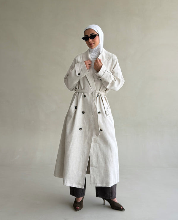 Belted Double-breasted Trench Coat