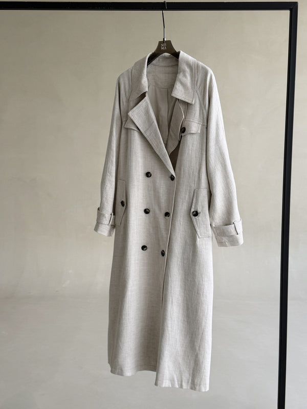 Belted Double-breasted Trench Coat