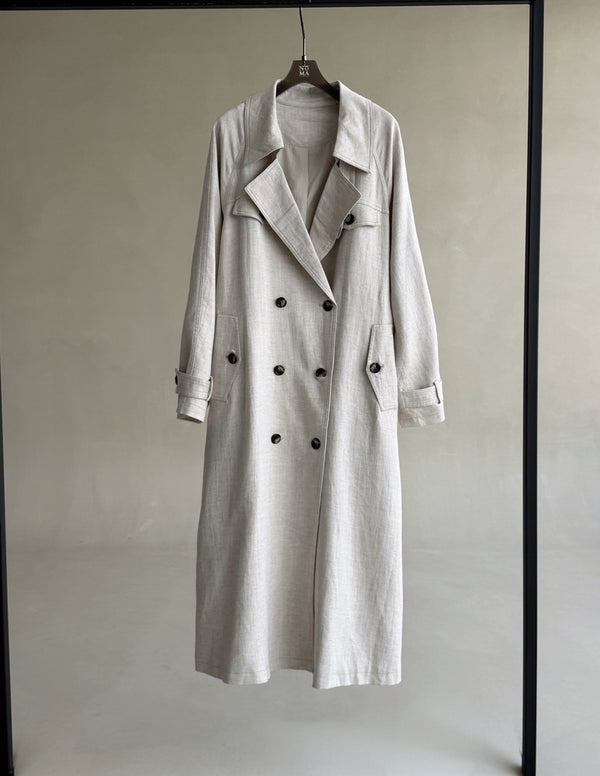 Belted Double-breasted Trench Coat