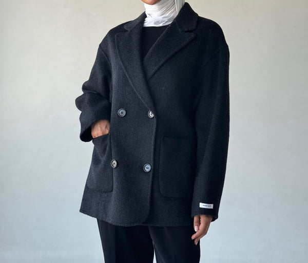 Office Lady Two Sided Wool Coatالسترات الخارجية / المعاطف