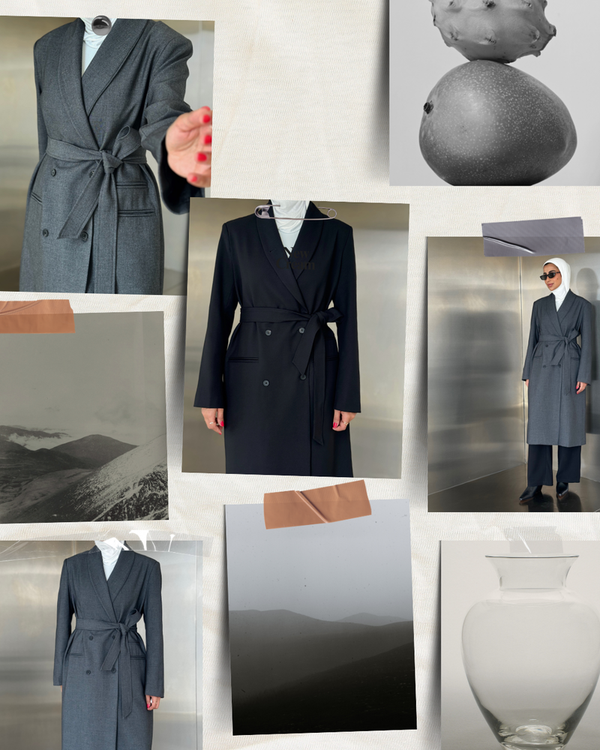 4 Buttons Tailored Fit Coat w/ Belt