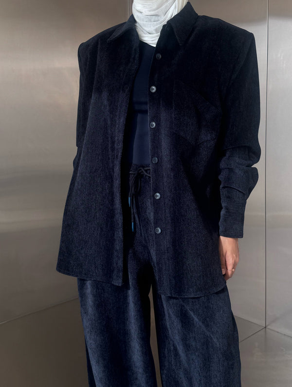 Angled Pocket Buttoned 2PC Set