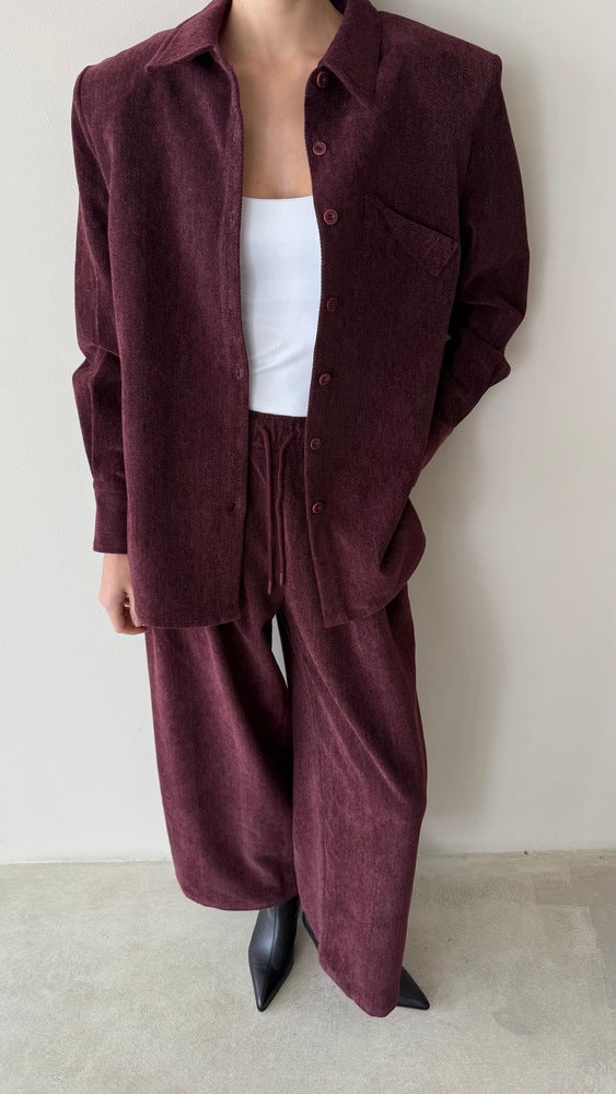Angled Pocket Buttoned 2PC Set