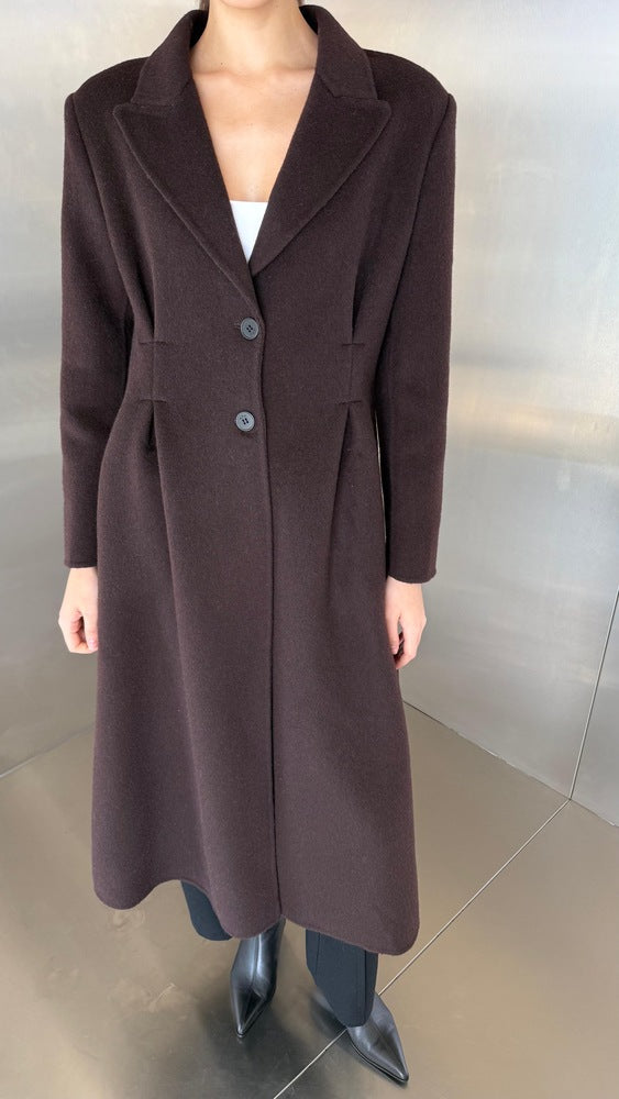 Woolen Cinched Coat